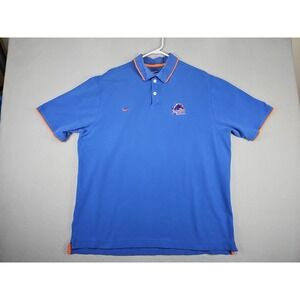 Nike Boise State Broncos Polo Shirt Men's Size XL Blue 100% Cotton
